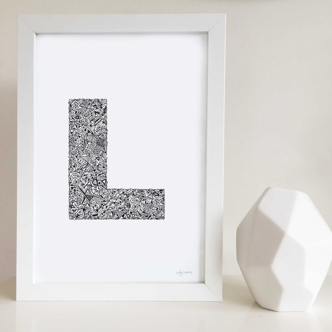 Letter l artwork for nursery or kids bedrooms