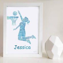 basketball girl artwork for girls bedroom 
