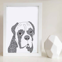 Boxer Dog Art Print Zentangle 