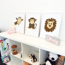 cute coloured jungle nursery zentangle art prints for baby room, toddler, kids room, shared playroom by Hayley Lauren Design 