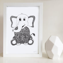 Elephant nursery print for baby room by Hayley Lauren Design