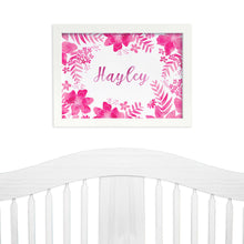 Pink Floral Name Bedroom or Nursery wall art