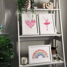 herart ballerina rainbow artwork for baby girl nursery or kids bedroom by Hyaley Lauren Design free shipping australia wide