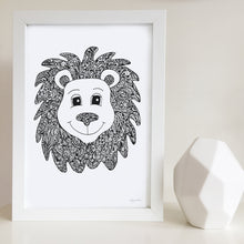 Lion nursery print for baby room by Hayley Lauren Design