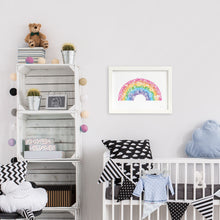 rainbow artwork for kids bedroom decor by Hayley Lauren Design 