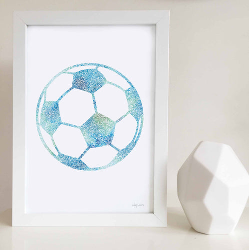 soccer ball wall art print